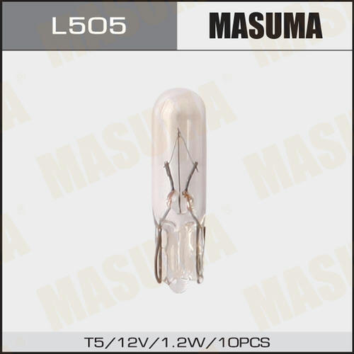 Лампа Masuma W1,2W (W2x4,6d, T5) 12V 1,2W, L505