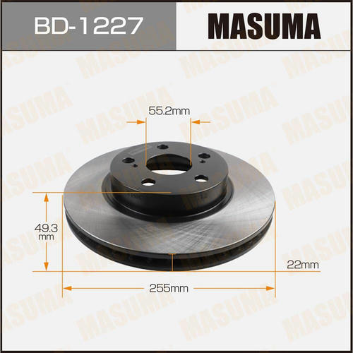Диск тормозной Masuma, BD-1227