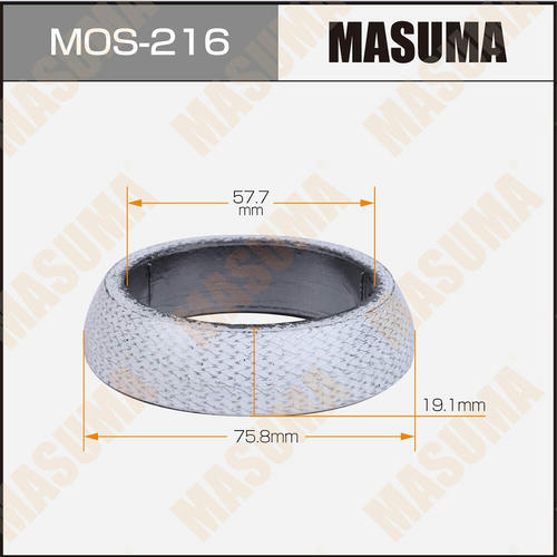 Кольцо уплотнительное глушителя Masuma 57.7x75.8x19.1, MOS-216