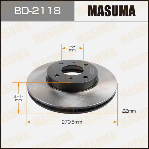 Диск тормозной Masuma, BD-2118