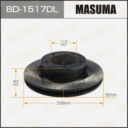 Диски тормозные перфорированные Masuma LH, BD-1517DL