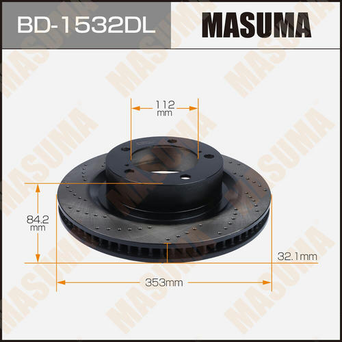 Диски тормозные перфорированные Masuma LH, BD-1532DL
