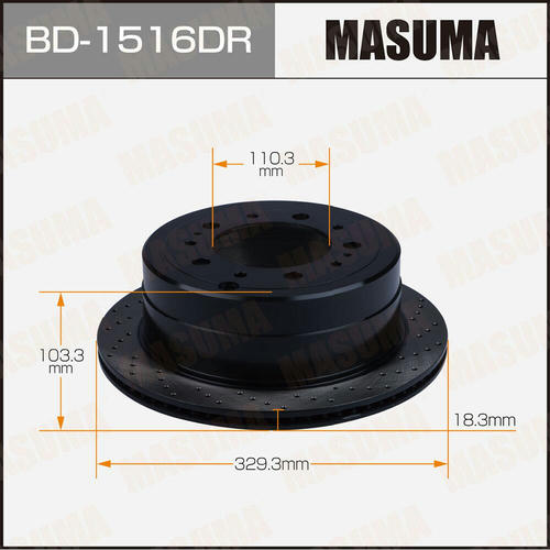Диски тормозные перфорированные Masuma RH, BD-1516DR