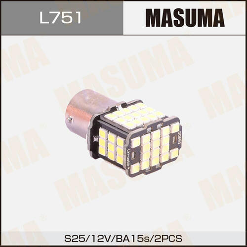Лампы Masuma P21W (BA15s, S25) 12V 21W (LED) одноконтактные, L751