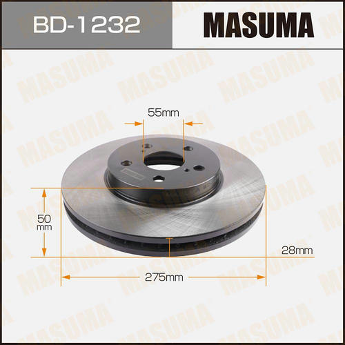 Диск тормозной Masuma, BD-1232