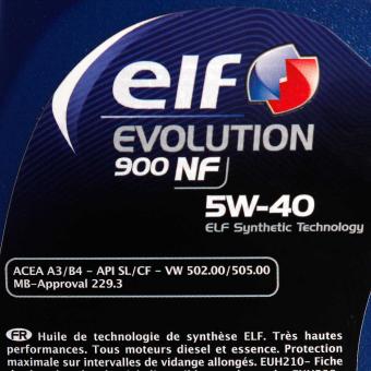 Масло моторное ELF EVOLUTION 900 NF 5W-40 синтетика 1 л 11050301