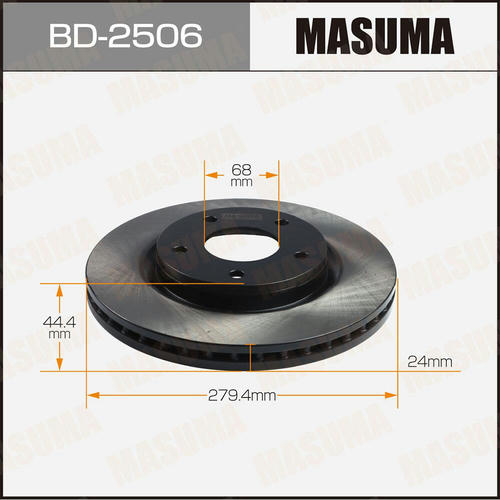 Диск тормозной Masuma, BD-2506