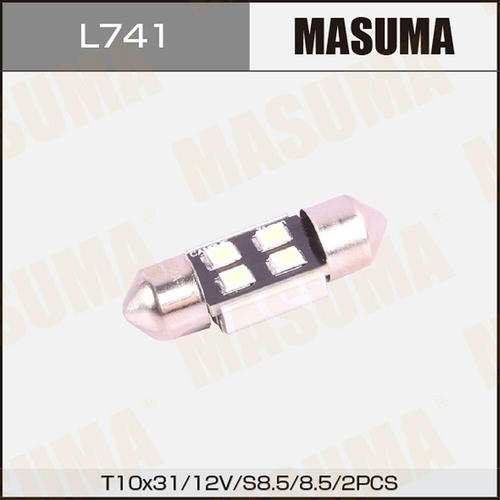 Лампы Masuma Festoon C5W (SV8,58,5, T10x31) 12V 10W (LED), L741
