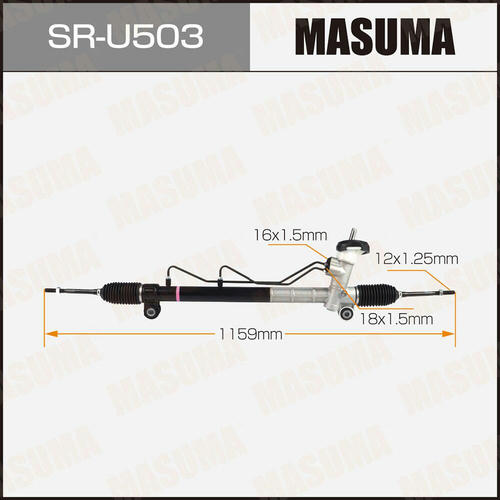 Рейка рулевая MASUMA (левый руль, ГУР), SR-U503