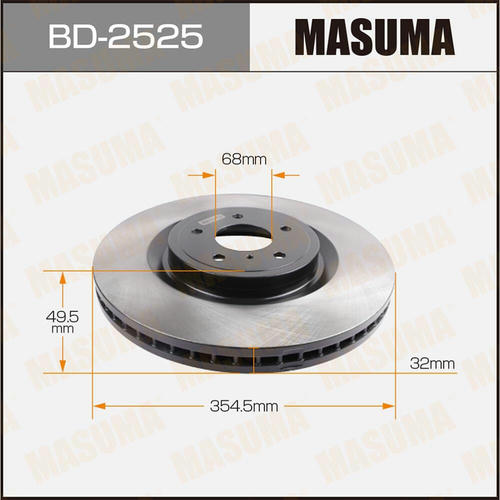 Диск тормозной Masuma, BD-2525