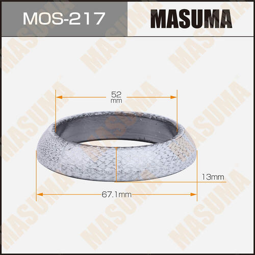 Кольцо уплотнительное глушителя Masuma 52x67.1x13, MOS-217