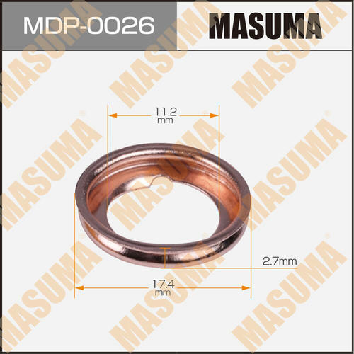 Шайба (прокладка) маслосливного болта MASUMA 11.2x17.4x2.7, MDP-0026