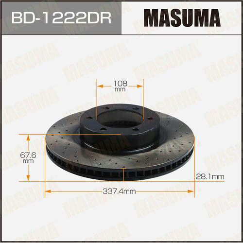 Диски тормозные перфорированные Masuma RH, BD-1222DR