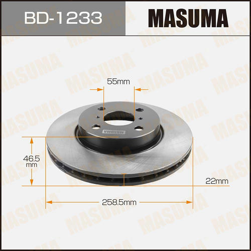 Диск тормозной Masuma, BD-1233
