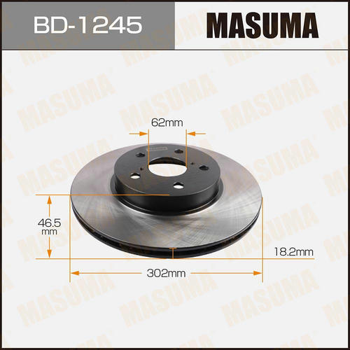 Диск тормозной Masuma, BD-1245