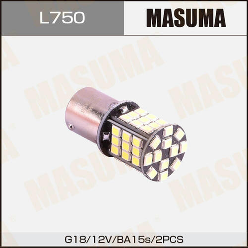 Лампы Masuma R5W (BA15s, G18) 12V 5W (LED) одноконтактные, L750
