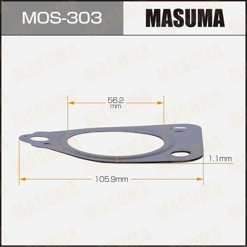 Прокладка глушителя Masuma 56.2x105.9x1.1, MOS-303