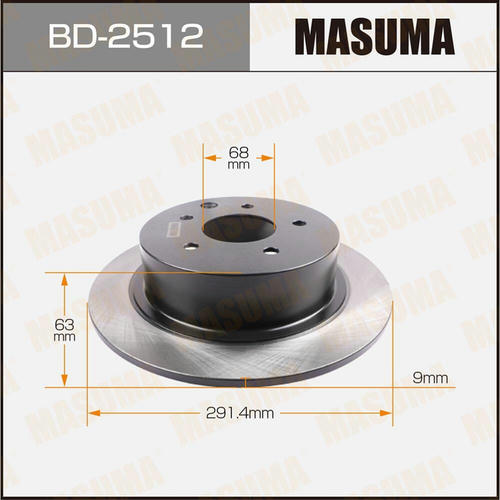 Диск тормозной Masuma, BD-2512