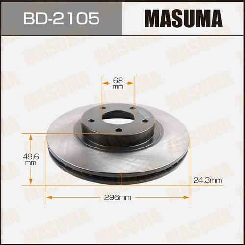 Диск тормозной Masuma, BD-2105