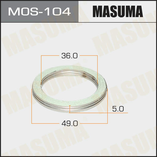 Кольцо уплотнительное глушителя Masuma 36х49 уп. 20шт, MOS-104