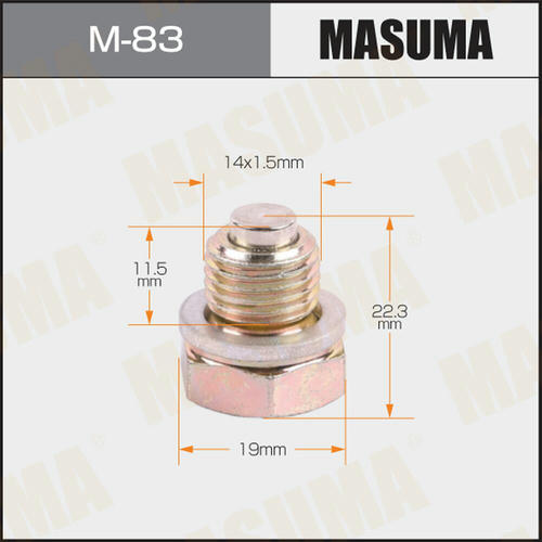 Болт (пробка) маслосливной Masuma с магнитом, M-83
