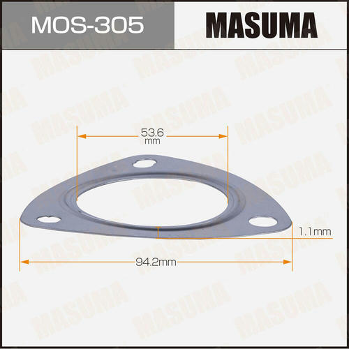 Прокладка глушителя Masuma 53.6x94.2x1.1, MOS-305