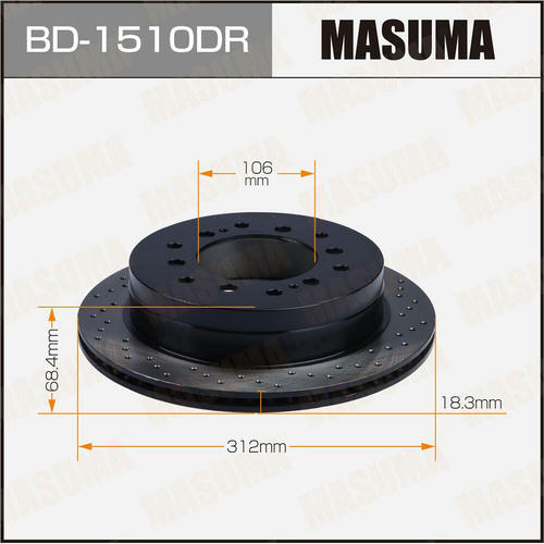 Диски тормозные перфорированные Masuma RH, BD-1510DR