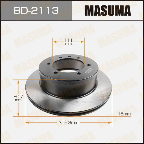 Диск тормозной Masuma, BD-2113
