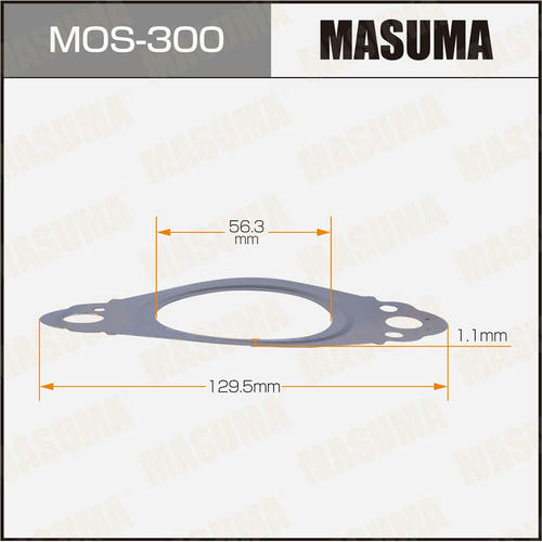Прокладка глушителя Masuma 56.3x129.5x1.1, MOS-300